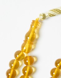 P By Privilege 99 Yellow Amber Prayer Beads with Cotton Tassel thumbnail 2
