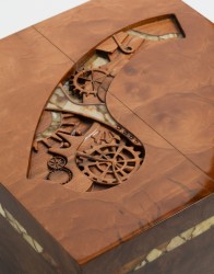 P By Privilege Watch Box Walnut Root And Amber 42 Million Years (3 Slots) thumbnail 3