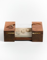 P By Privilege Watch Box Walnut Root And Amber 42 Million Years (3 Slots) thumbnail 2