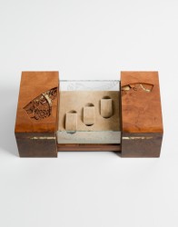 P By Privilege Watch Box Walnut Root And Amber 42 Million Years (3 Slots) thumbnail 1