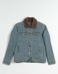 Scissor Scriptor Jeans Jacket With Fur Collar And Lining thumbnail