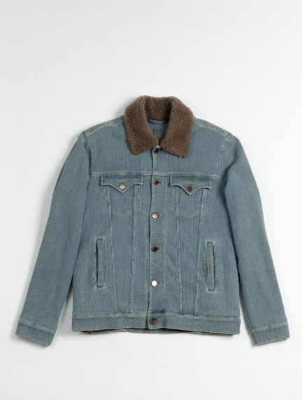 Scissor ScriptorJeans Jacket With Fur Collar And Liningimage1312