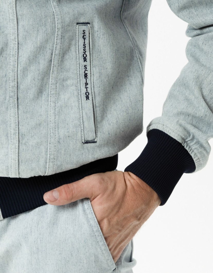 Scissor Scriptor Light Blue Jeans Jacket image