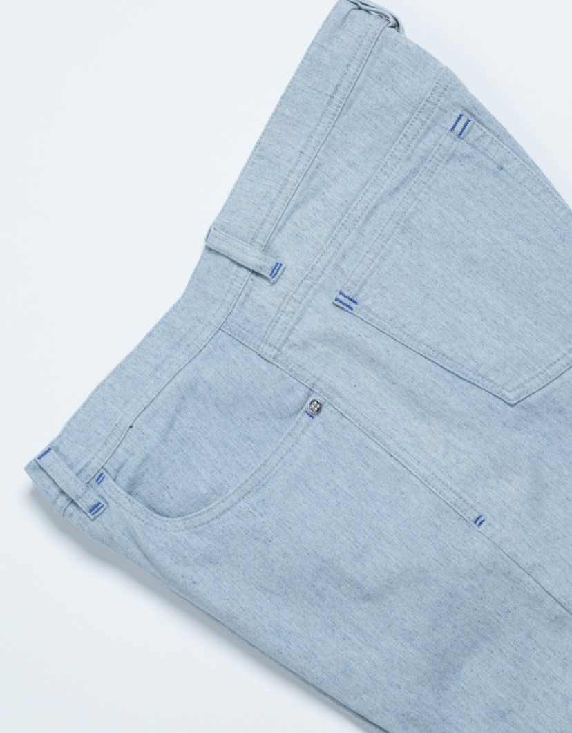 Scissor Scriptor Washed Light Blue Leans image