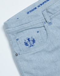 Scissor Scriptor Washed Light Blue Leans thumbnail 2