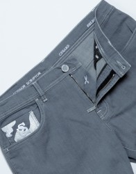 Scissor Scriptor Grey Jeans With White Detais thumbnail 1
