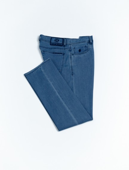 Scissor ScriptorBlue Jeans With Navy Blue Detailsimage1262