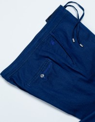 Scissor Scriptor Bright Blue Fine Denim Chinos Trousers thumbnail 3