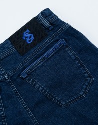 Scissor Scriptor Dark Blue Jeans With Blue Lather Detail thumbnail 8