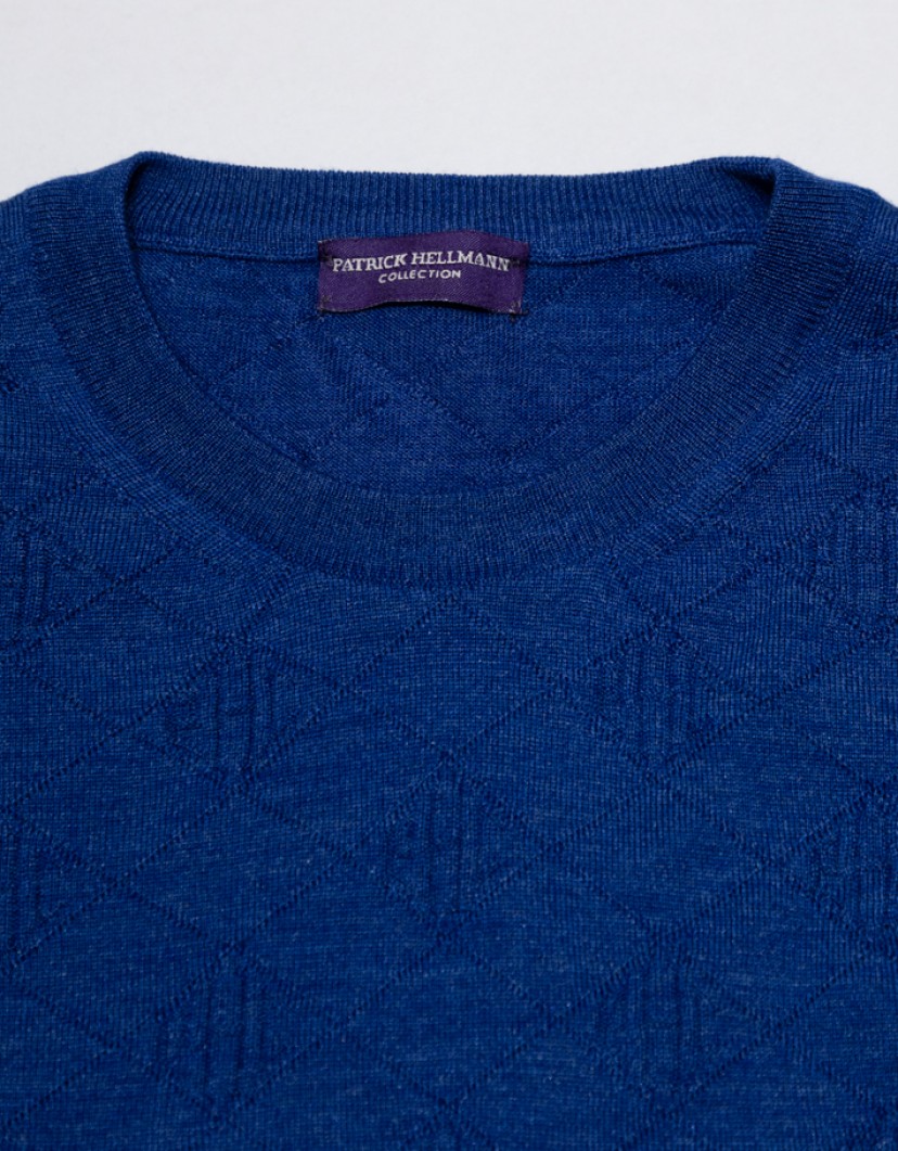 Patrick Hellmann Collection Blue Pullover Round-Neck image