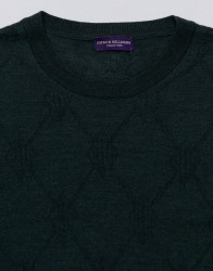 Patrick Hellmann Collection Green Pullover Round-Neck thumbnail 1