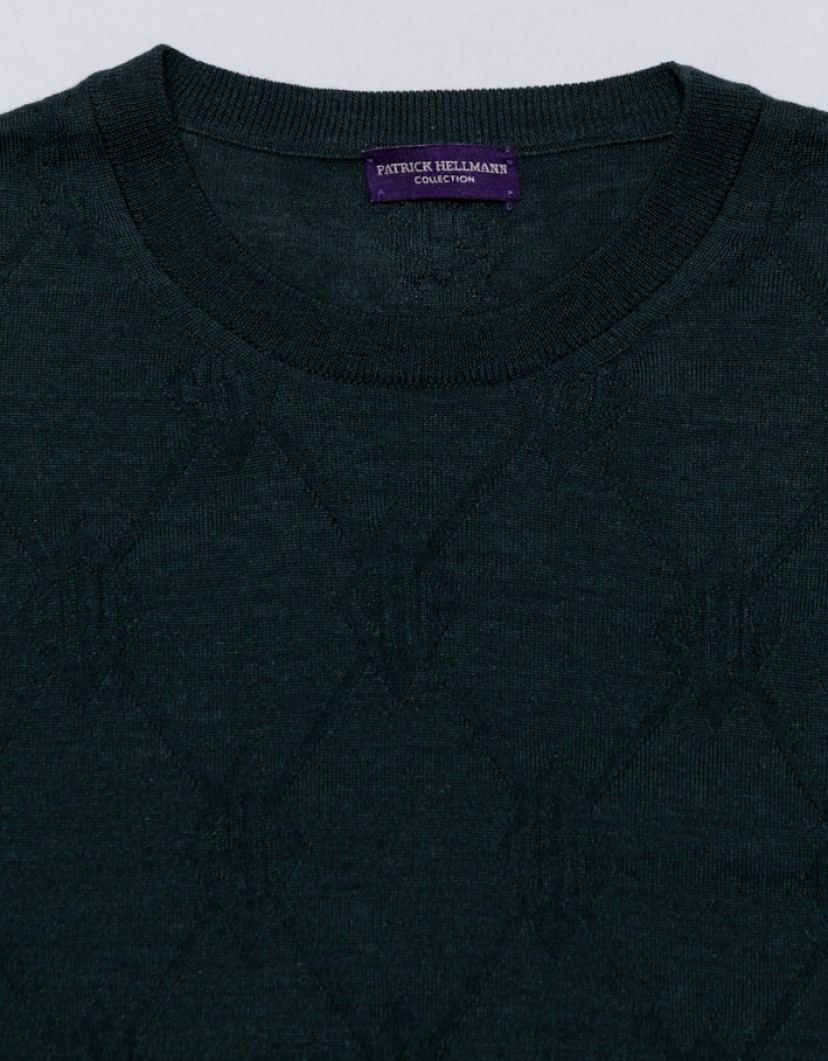 Patrick Hellmann Collection Green Pullover Round-Neck image