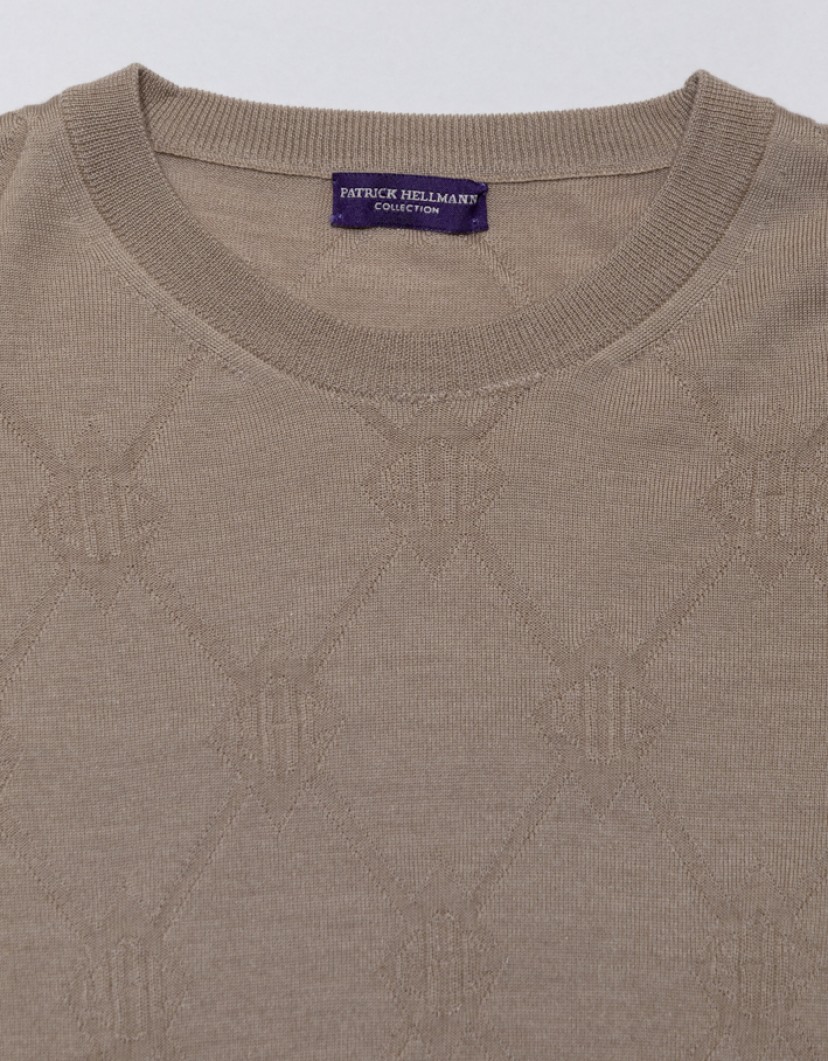 Patrick Hellmann Collection Beige Pullover Round-Neck image