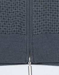 Patrick Hellmann Collection Gray Zip-Up Cardigan  thumbnail 3