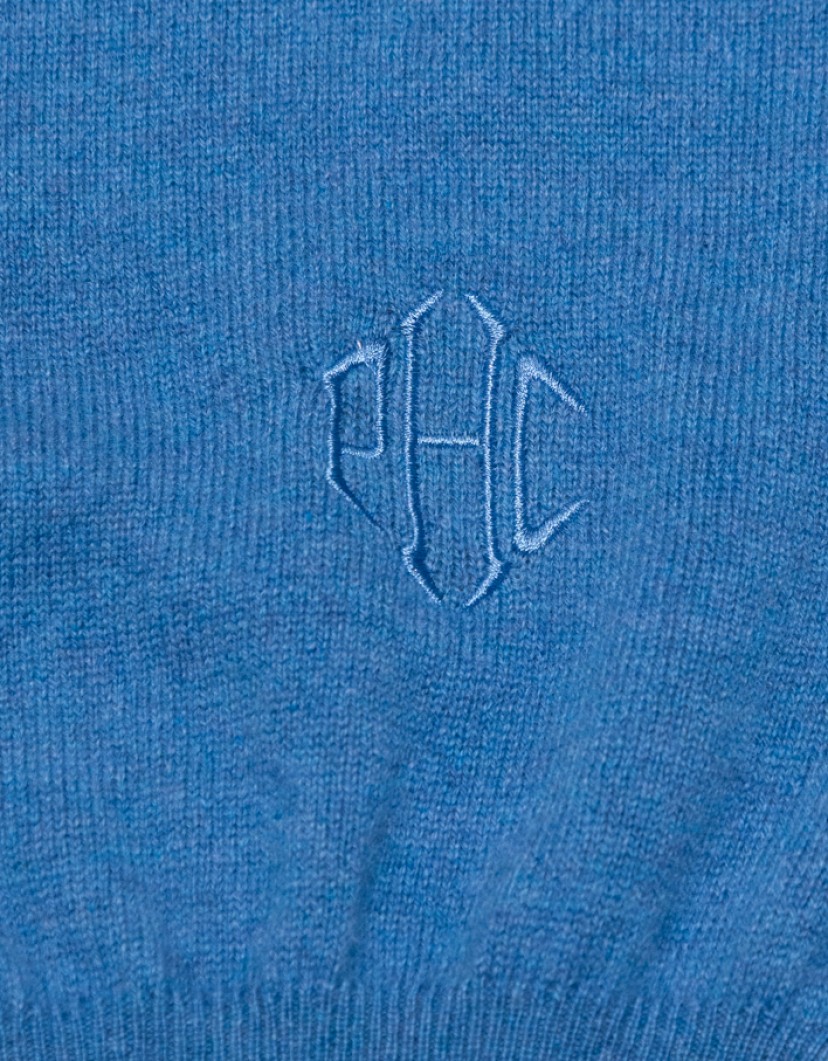 Patrick-Hellmann-Collection-100-Cashmere-Light-Blue-Sweater-image Patrick Hellmann Collection 100% Cashmere Light Blue Sweater image