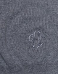Patrick Hellmann Collection Grey Pullover Round Neck 100% Wool thumbnail 3