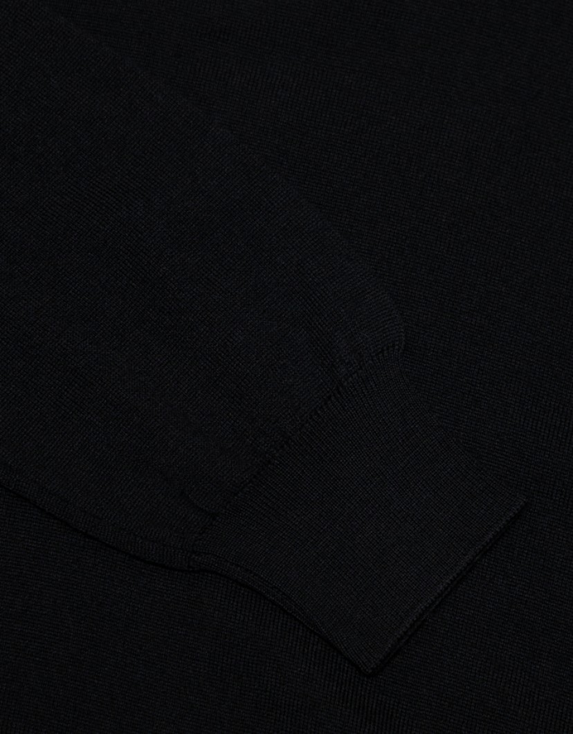 Patrick Hellmann Collection Black Pullover Round Neck 100% Wool image