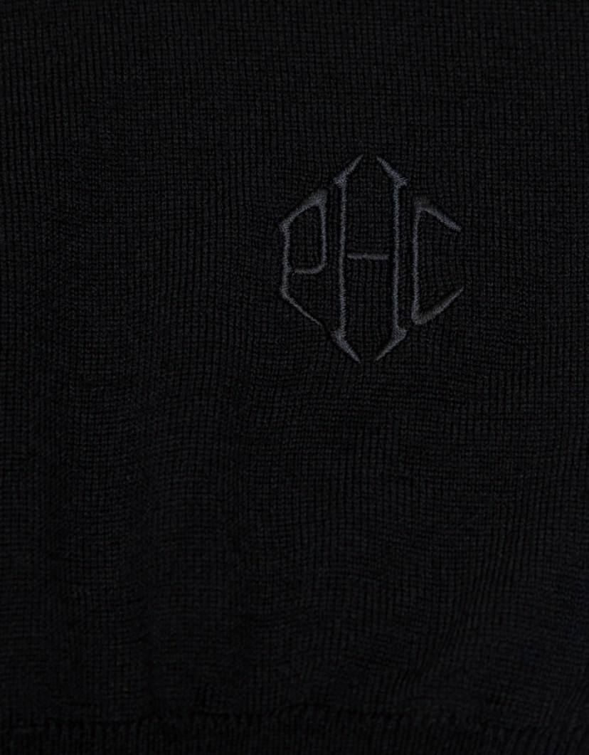 Patrick Hellmann Collection Black Pullover Round Neck 100% Wool image