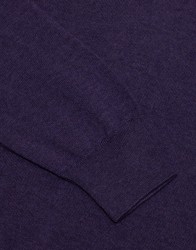 Patrick Hellmann Collection Purple V-Neck Pullover 100% Wool thumbnail 2