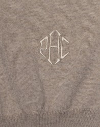 Patrick Hellmann Collection Beige V-Neck Pullover 100% Wool thumbnail 3