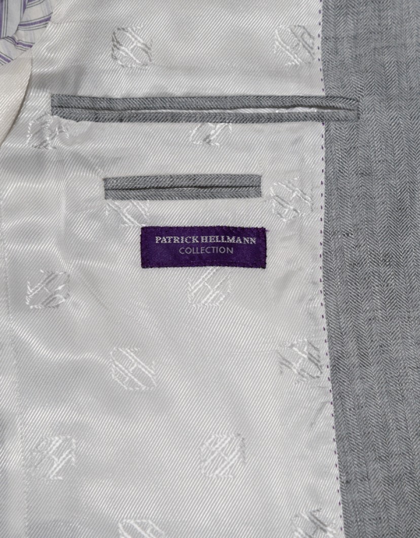 Patrick Hellmann Collection Light Grey Linen Blazer image