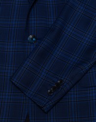 Patrick Hellmann Collection Blue Blazer With Black Prince Of Wales Checks thumbnail 3
