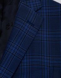 Patrick Hellmann Collection Blue Blazer With Black Prince Of Wales Checks thumbnail 1