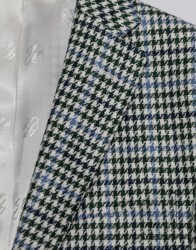 Patrick Hellmann Collection Blazer Green And Blue Pattern thumbnail 1