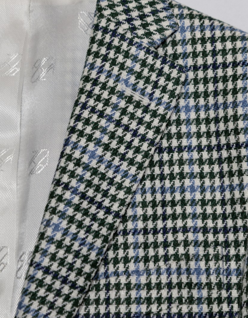 Patrick Hellmann Collection Blazer Green And Blue Pattern image