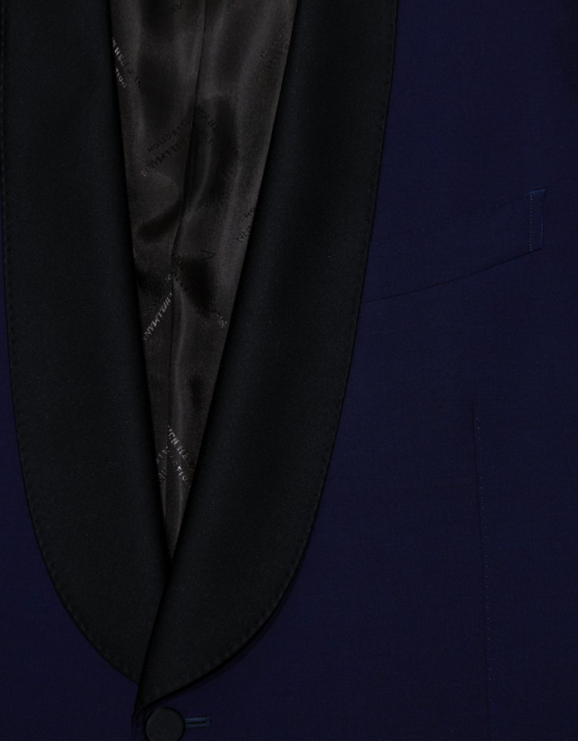 Patrick Hellmann Collection Navy Blue Tuxedo Suit image