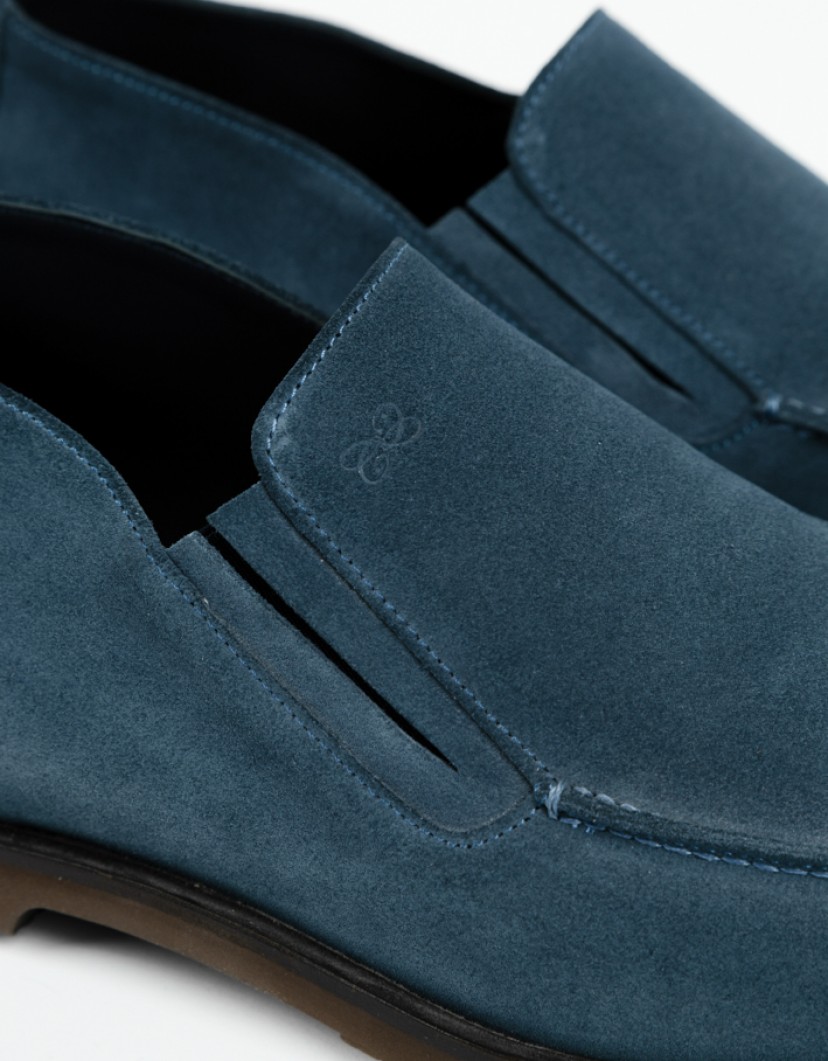 Castello-DOro-Blue-Suede-Loafers-image Castello D'Oro Blue Suede Loafers image