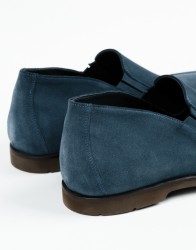 Castello-DOro-Blue-Suede-Loafers-thumbnail-3 Castello D'Oro Blue Suede Loafers thumbnail 3