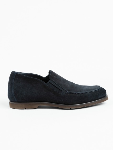 Castello D'OroNavy Blue Suede Loafersimage1171