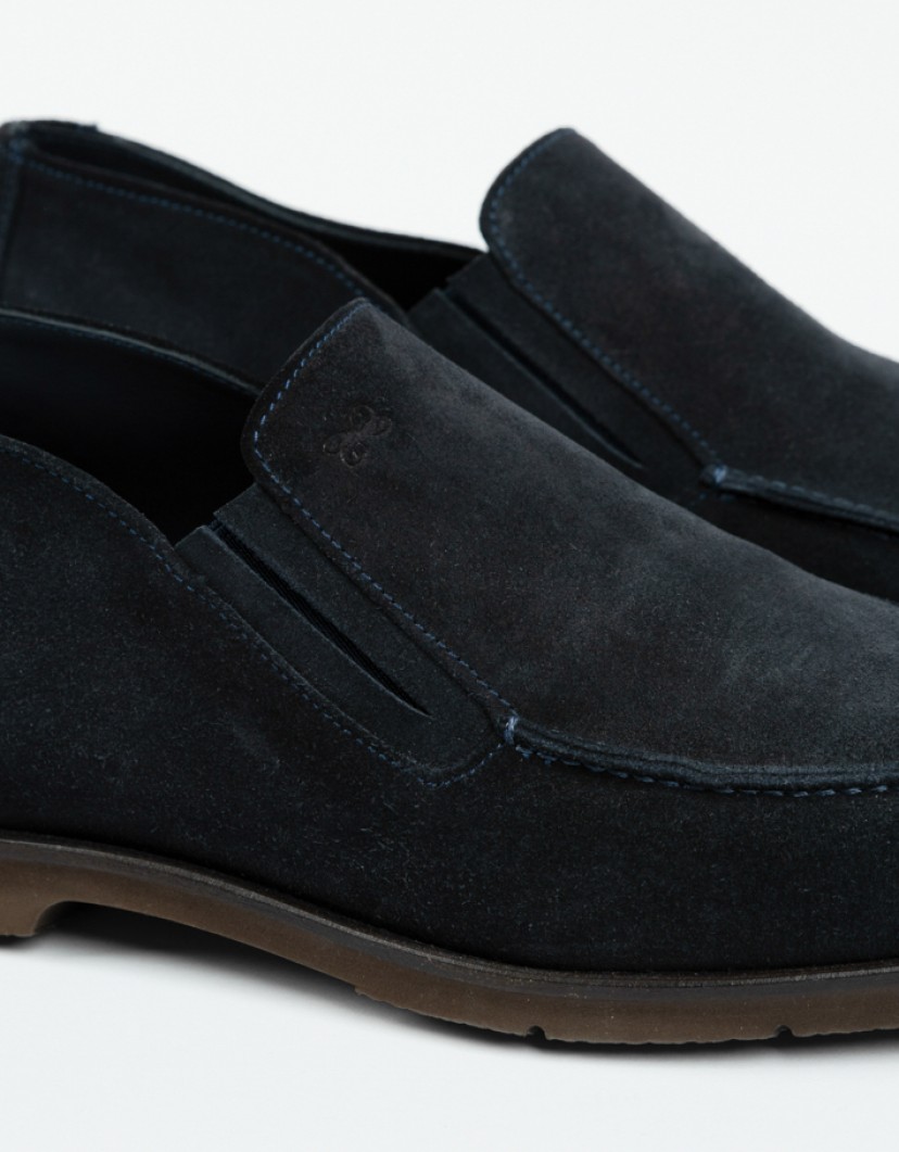 Castello-DOro-Navy-Blue-Suede-Loafers-image Castello D'Oro Navy Blue Suede Loafers image