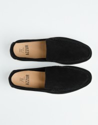 Azzur Black Soft Suede Loafers thumbnail 5