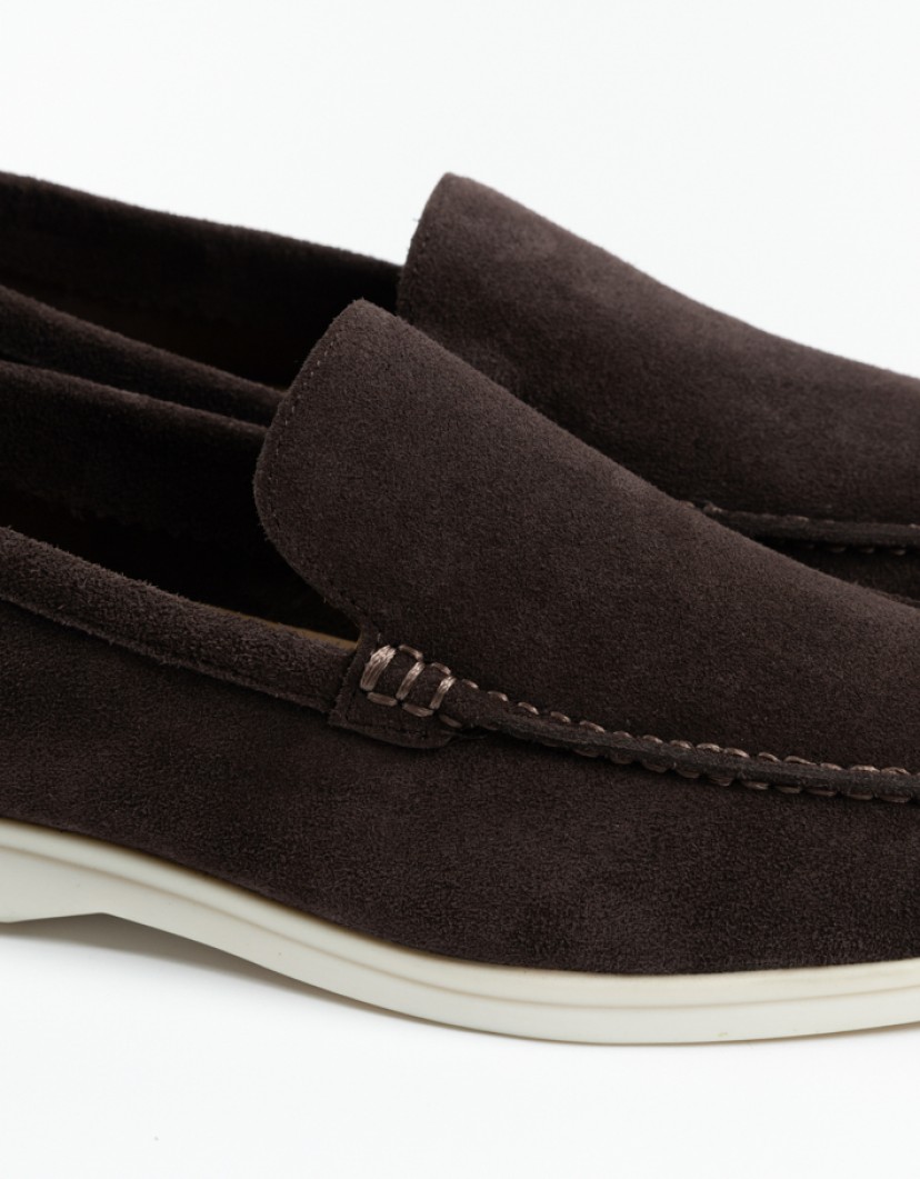 Azzur-Brown-Suede-Lather-Loafers-image Azzur Brown Suede Lather Loafers image