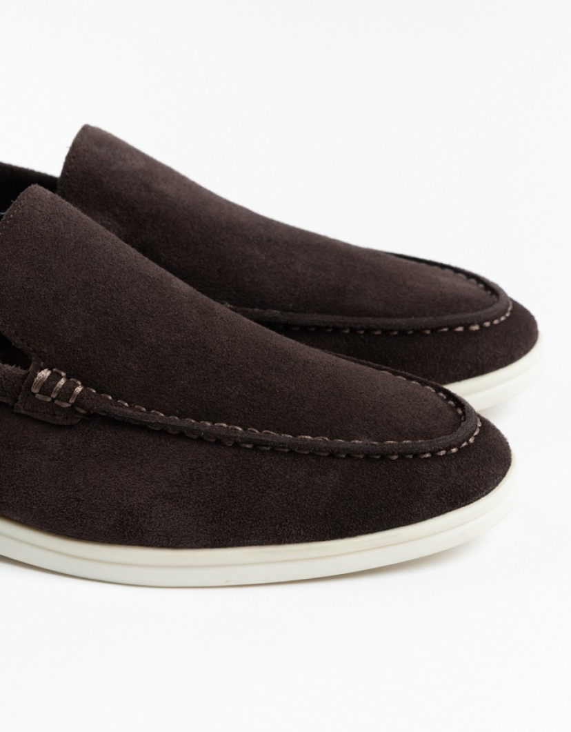 Azzur-Brown-Suede-Lather-Loafers-image Azzur Brown Suede Lather Loafers image