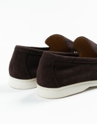 Azzur-Brown-Suede-Lather-Loafers-thumbnail-4 Azzur Brown Suede Lather Loafers thumbnail 4