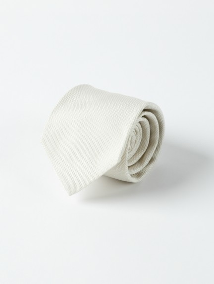 Patrick Hellmann CollectionOff White Silk Tieimage1181