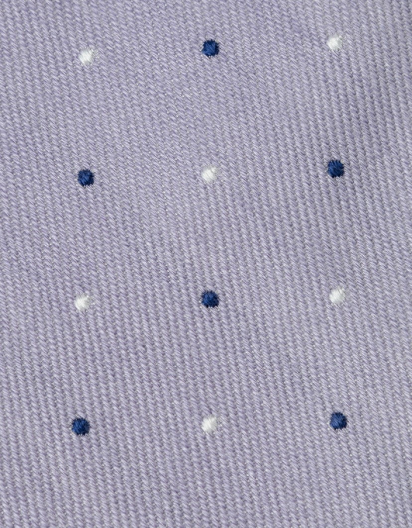 Patrick Hellmann Collection Purple Wool Tie With Blue And White Dots image