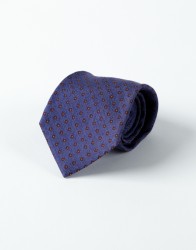 Patrick Hellmann Collection Purple Tie With Red Print thumbnail