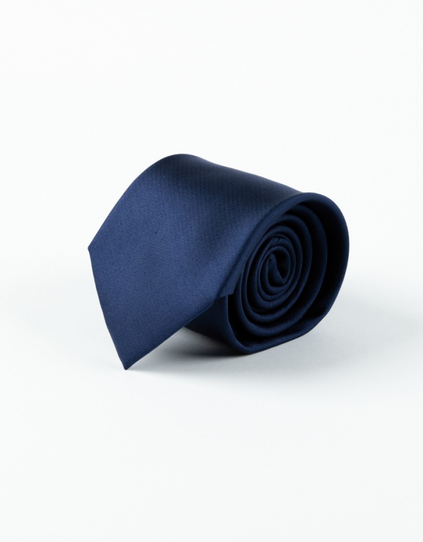 Patrick Hellmann Collection Navy Blue Tie 100% Silk image