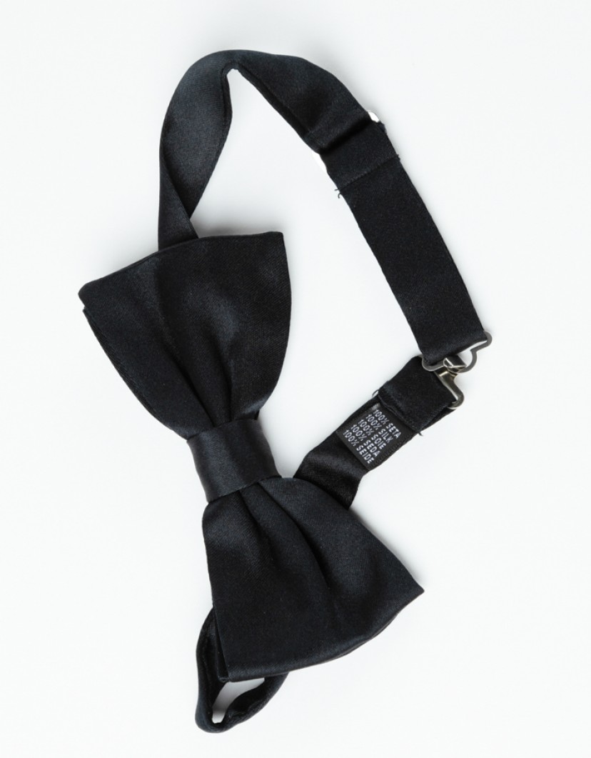 Castello-DOro-Black-Bowtie-100-Silk-image Castello D'Oro Black Bowtie 100% Silk image