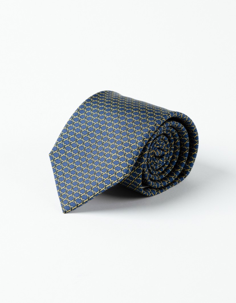 Castello D'Oro Blue Yellow Set 100% Silk image