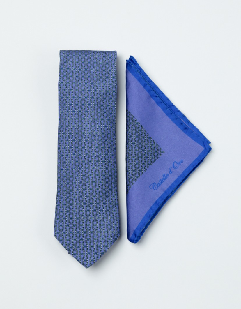 Castello D'Oro Purple Blue Set 100% Silk image