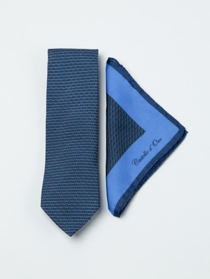 Castello D'OroBlue Set 100% Silkimage1206