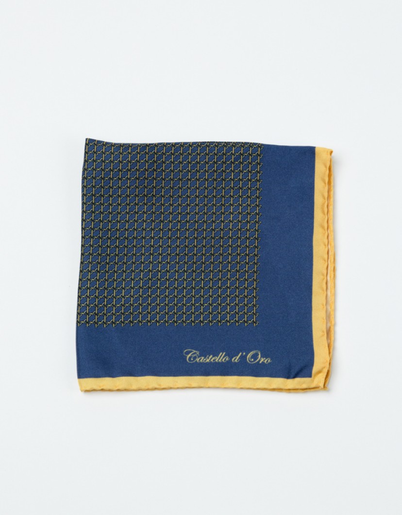 Castello D'Oro Blue Yellow Set 100% Silk image