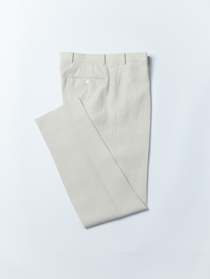 AzzurBeige 100% Linen Trousersimage1236
