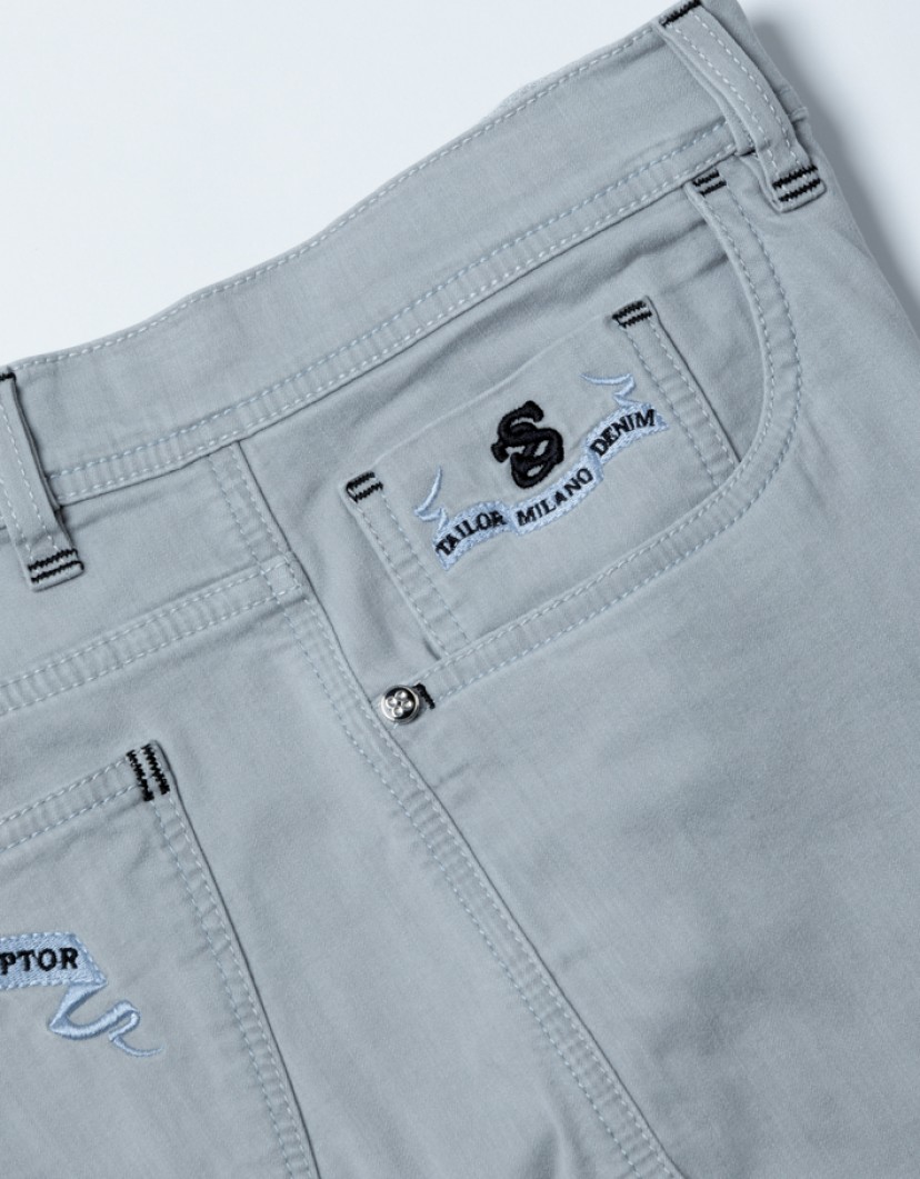 Scissor Scriptor Light Grey Stretch Jeans image