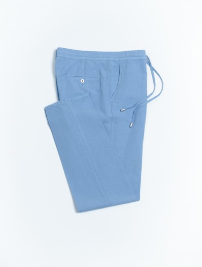 Scissor ScriptorLight Blue Chinos Trousers 50% Linen 50% Cottonimage1241